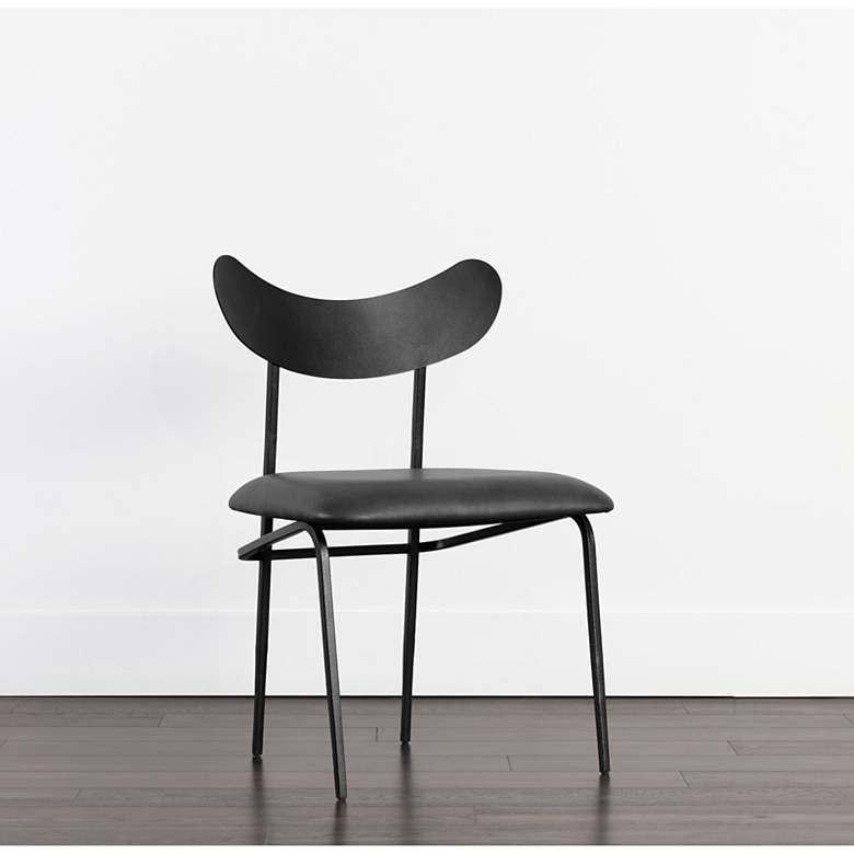 Image 1 Sunpan Gibbons Dining Chair Black Bravo Portabella