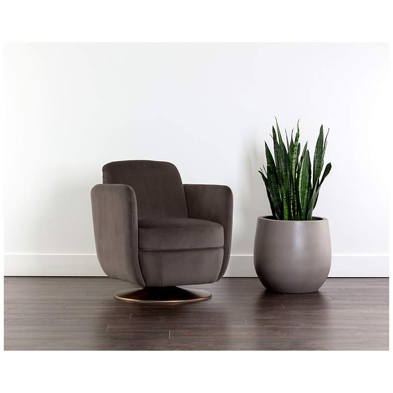 Image 1 Sunpan Gilley Swivel Lounge Chair Meg Ash