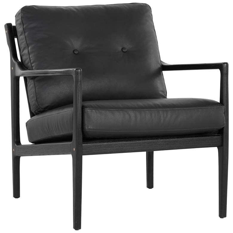 Image 1 Sunpan Gilmore Lounge Chair Black Black Leather