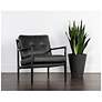 1_Sunpan Gilmore Lounge Chair Black Black Leather