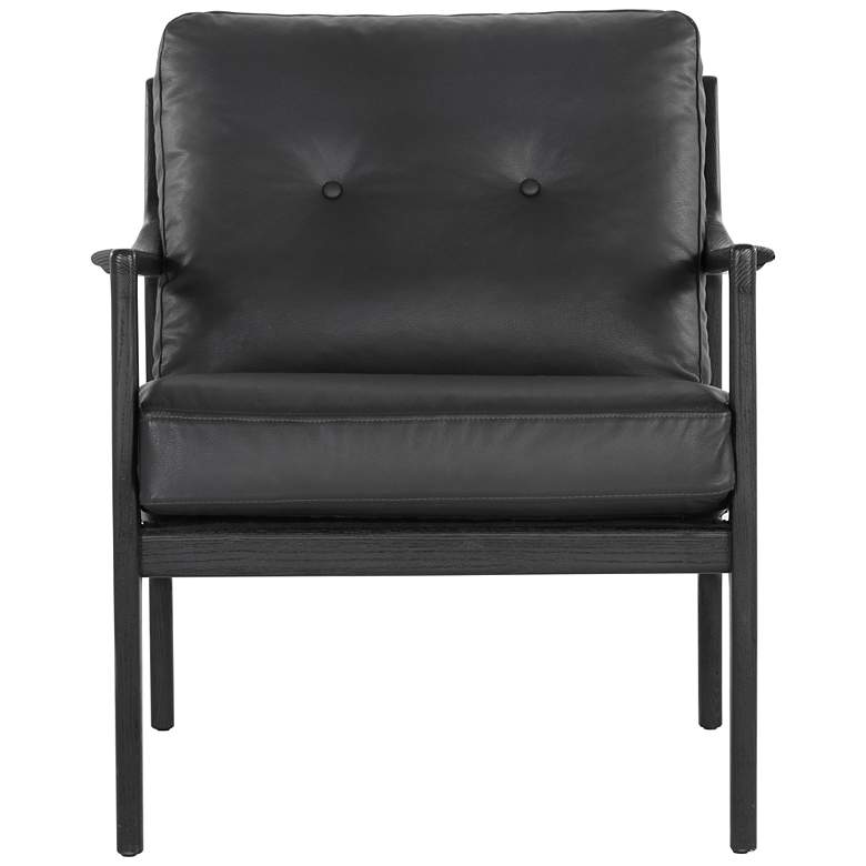 Image 3 Sunpan Gilmore Lounge Chair Black Black Leather more views