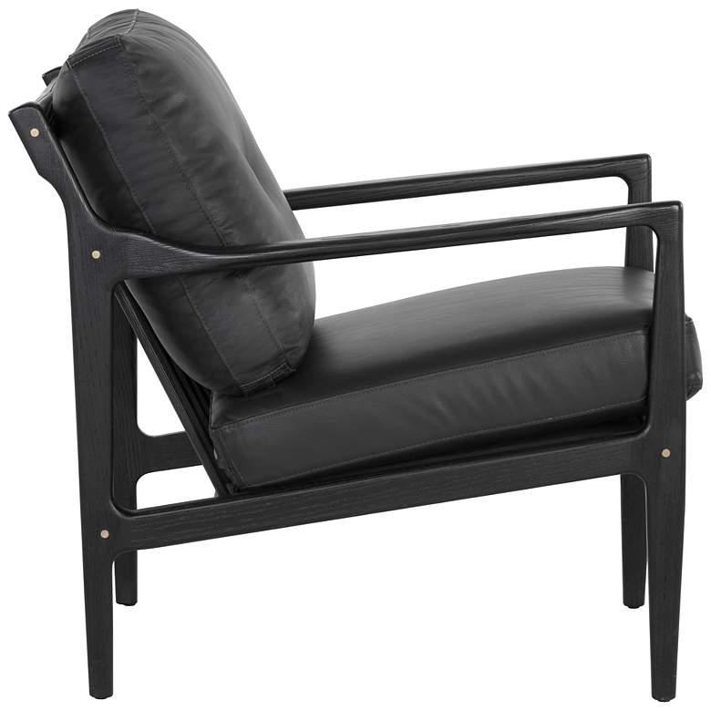 Image 4 Sunpan Gilmore Lounge Chair Black Black Leather more views
