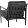5_Sunpan Gilmore Lounge Chair Black Black Leather more views