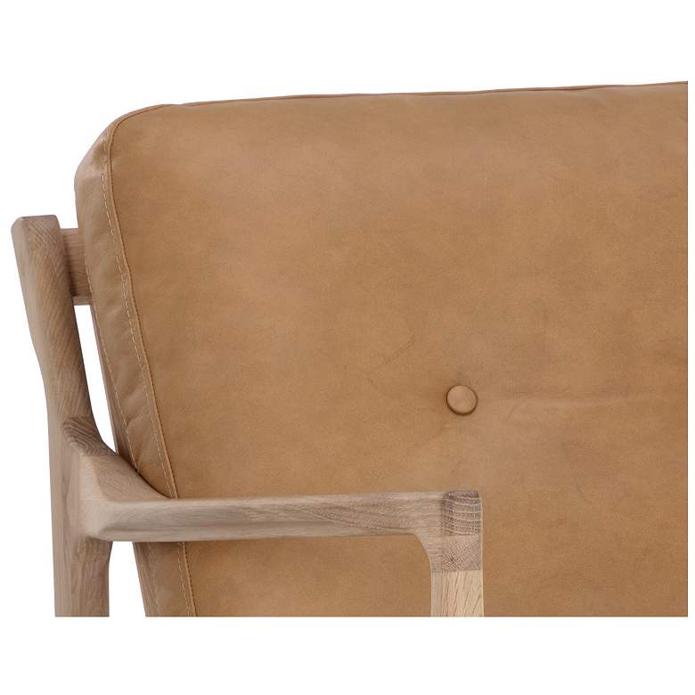 Image 7 Sunpan Gilmore Lounge Chair Light Oak Sahara Camel Leather more views