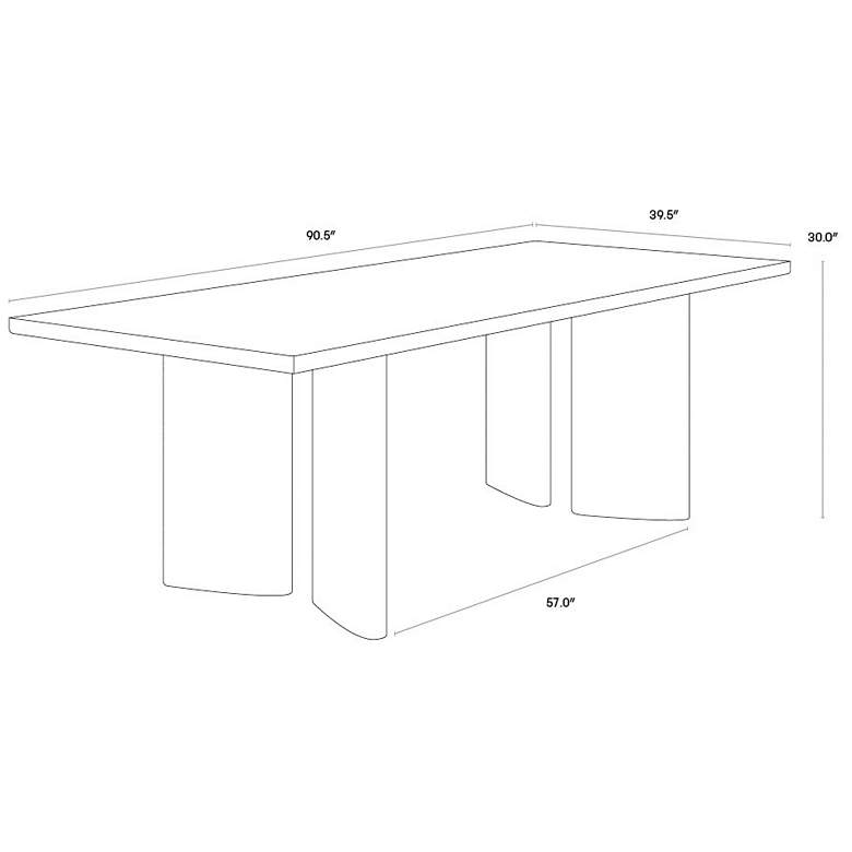 Image 2 Sunpan Giulietta Dining Table Rectangular Dark Brown 90.5" more views