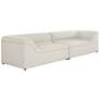 1_Sunpan Gladys 127 1/2" Wide Dove Cream Color Fabric Modern Sofa