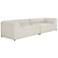 Sunpan Gladys 127 1/2" Wide Dove Cream Color Fabric Modern Sofa