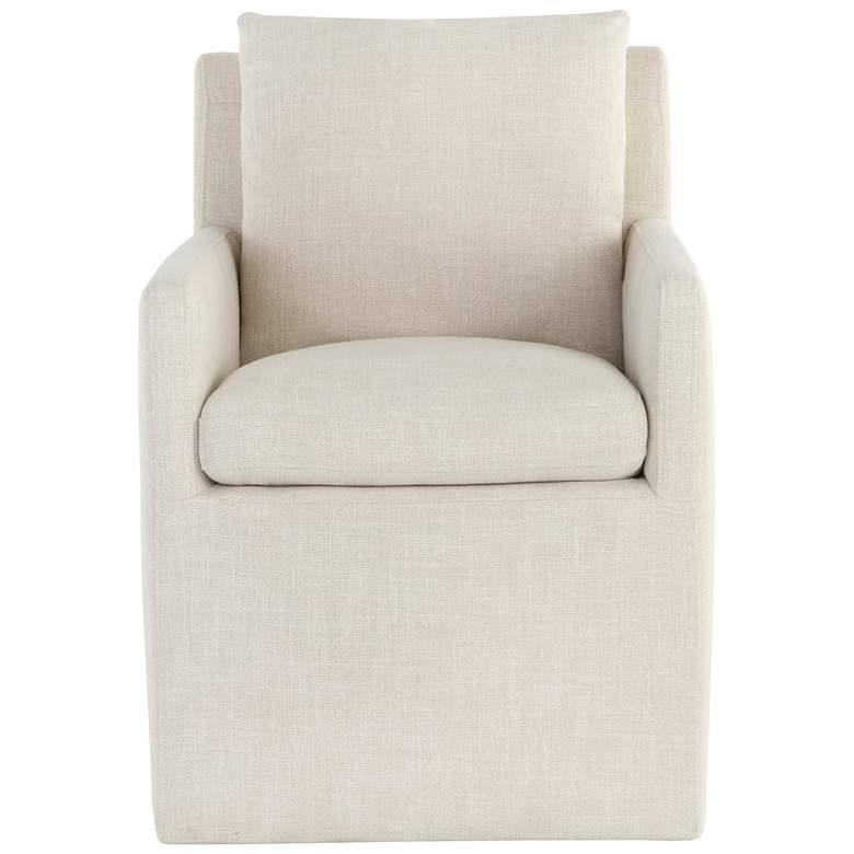 Image 2 Sunpan Glenrose Wheeled Dining Armchair Effie Linen more views