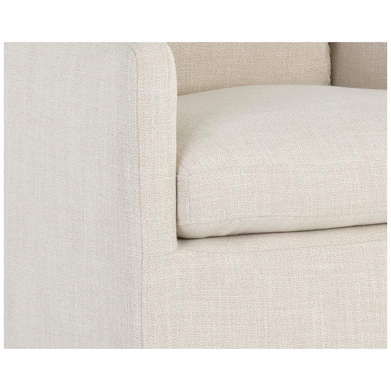 Image 5 Sunpan Glenrose Wheeled Dining Armchair Effie Linen more views