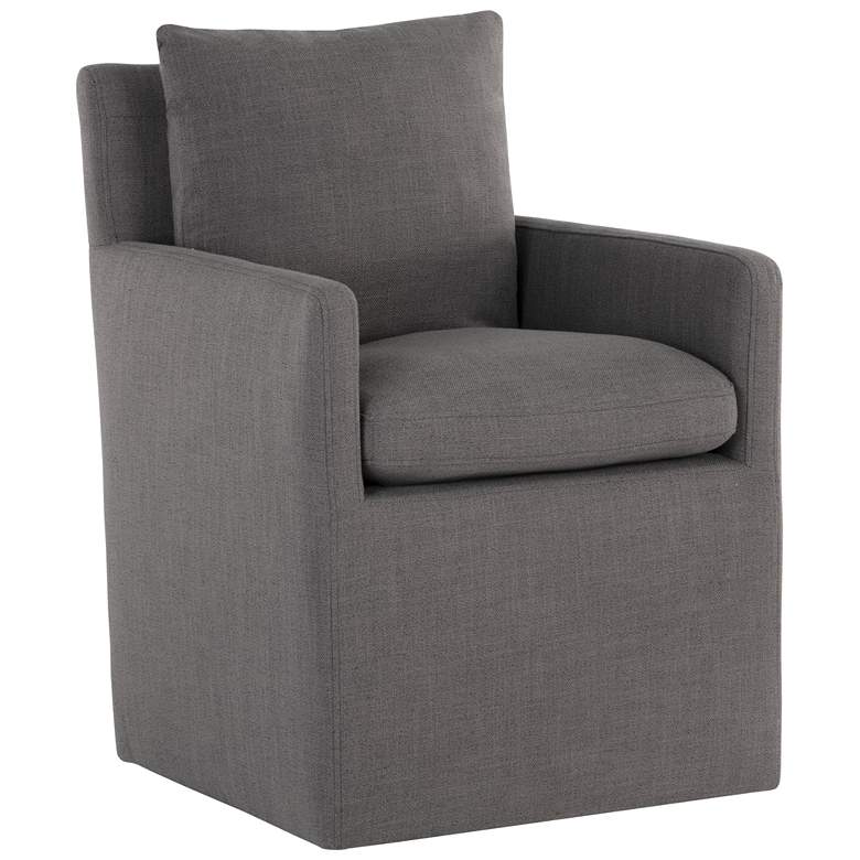 Image 1 Sunpan Glenrose Wheeled Dining Armchair Effie Smoke