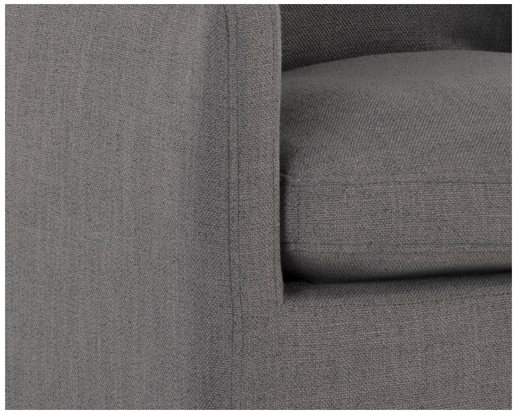 Sunpan Glenrose Wheeled Dining Armchair Effie Smoke