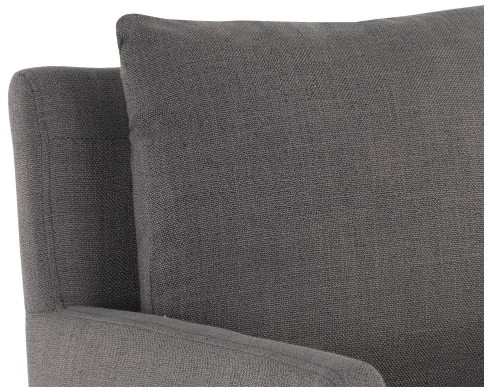 Sunpan Glenrose Wheeled Dining Armchair Effie Smoke