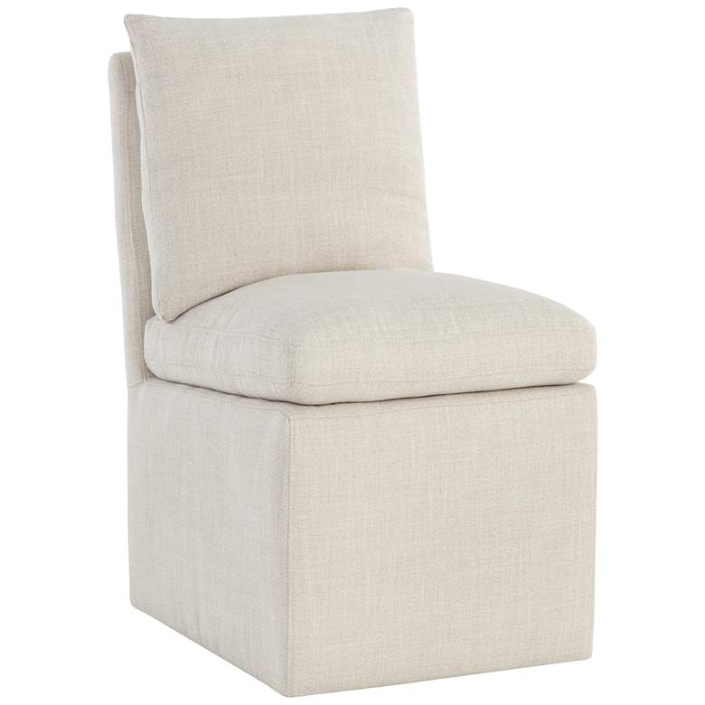 Image 1 Sunpan Glenrose Wheeled Dining Chair Effie Linen