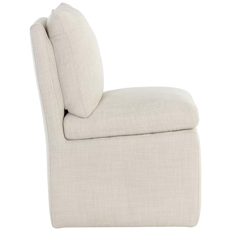 Image 2 Sunpan Glenrose Wheeled Dining Chair Effie Linen more views