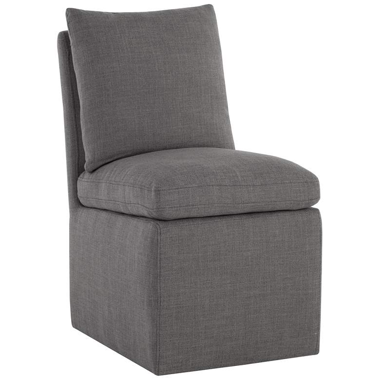 Image 1 Sunpan Glenrose Wheeled Dining Chair Effie Smoke