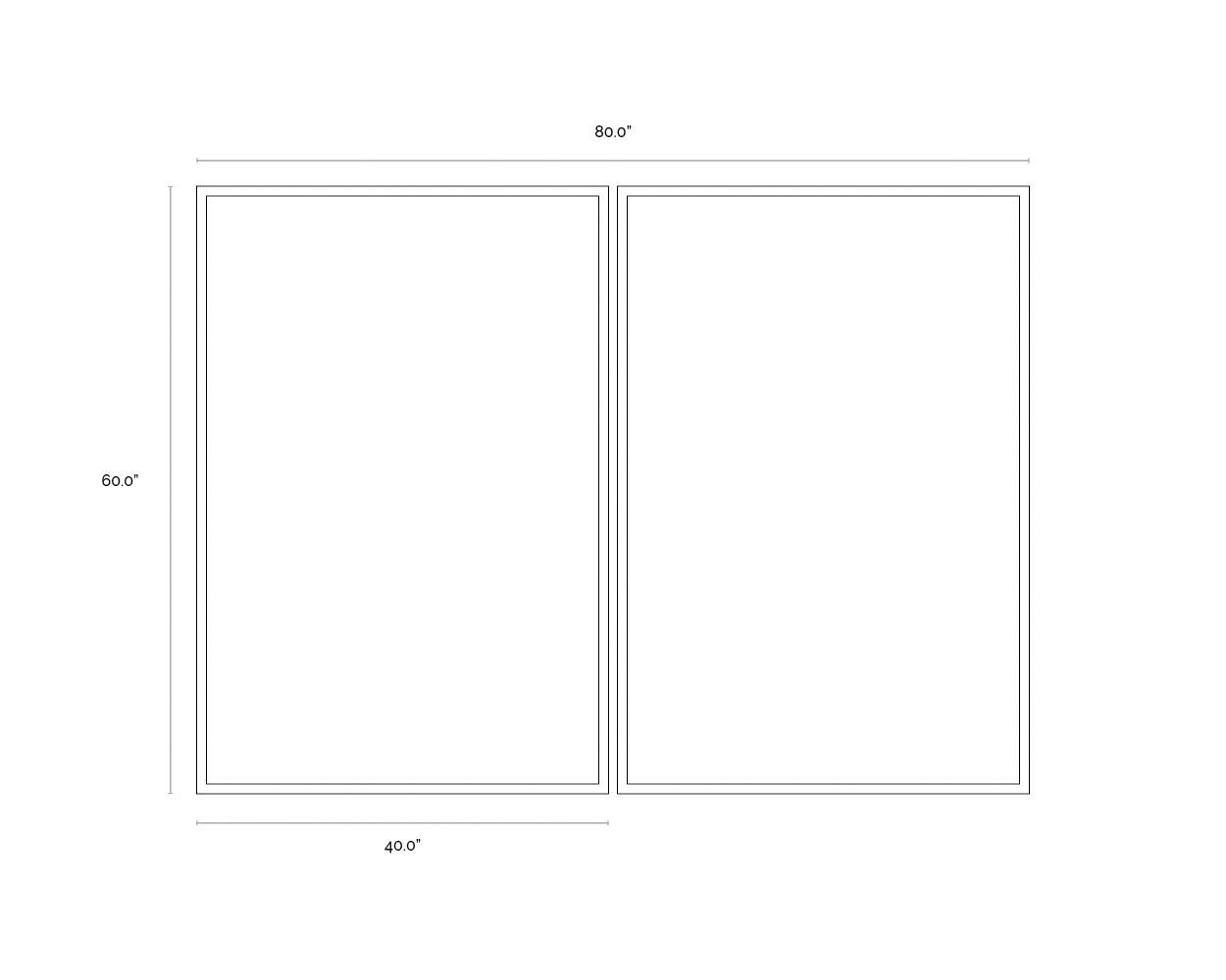 Image 3 Sunpan Gold Abyss (Set of 2) 40" X 60" Gold Floater Frame more views