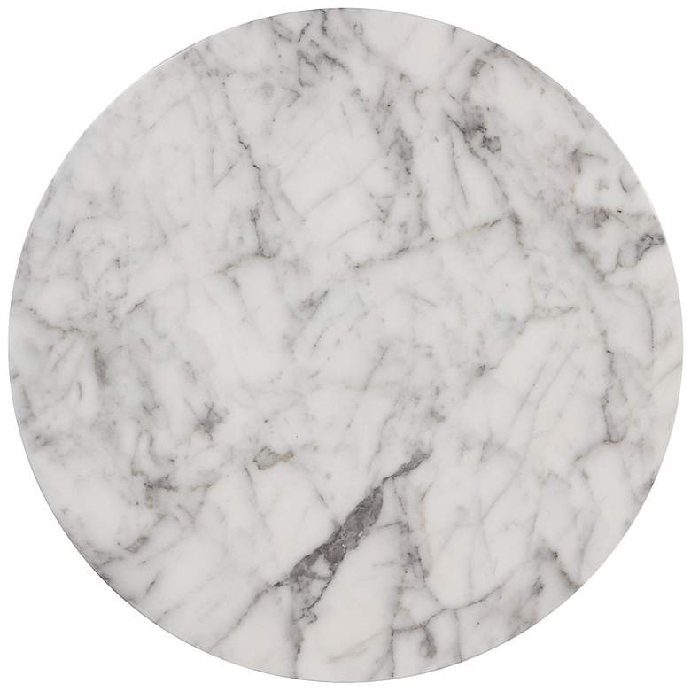 Image 2 Sunpan Goya End Table Marble Look White more views
