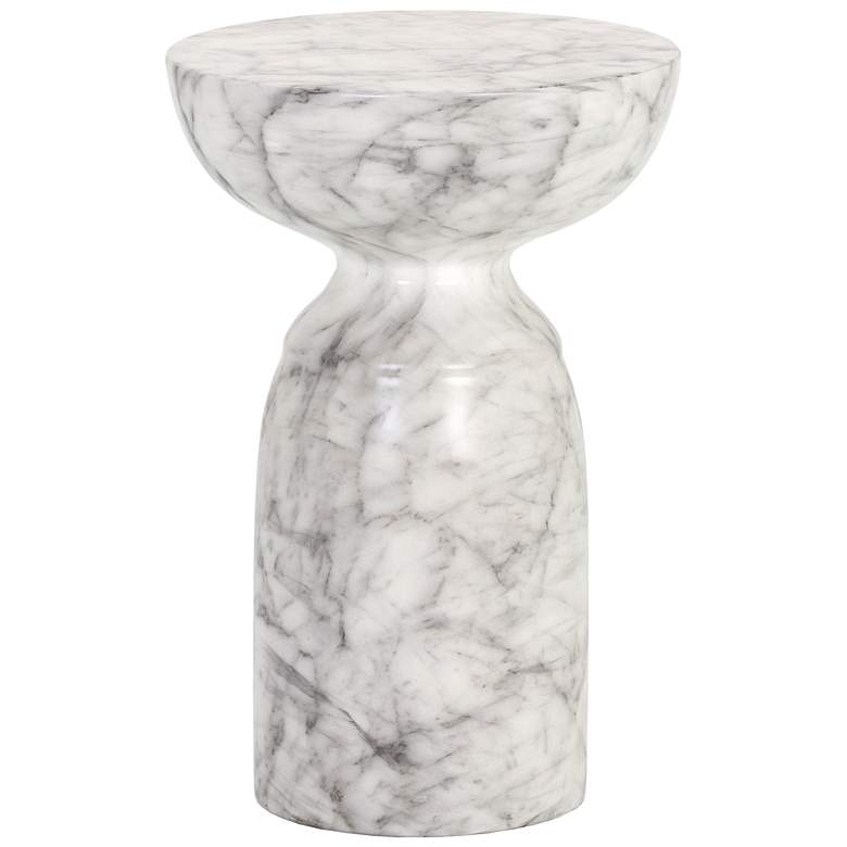 Image 3 Sunpan Goya End Table Marble Look White more views