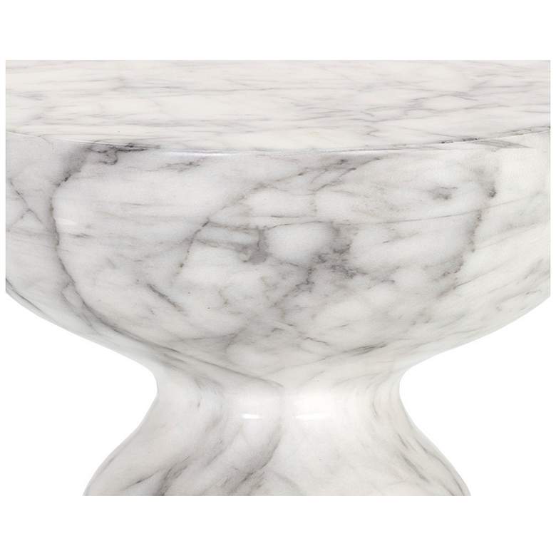 Image 5 Sunpan Goya End Table Marble Look White more views