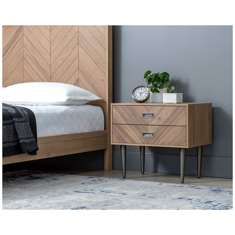Image 2 Sunpan Grayson Bed King Light Acacia more views