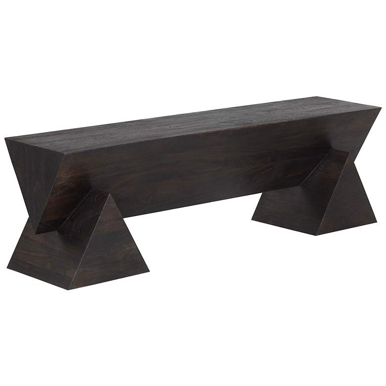 Image 2 Sunpan Gregor Bench Dark Brown more views