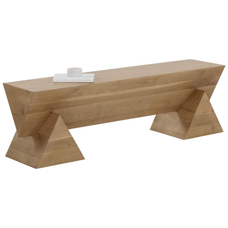 Image 1 Sunpan Gregor Bench Rustic Oak