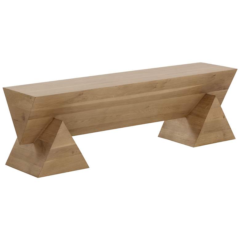 Image 2 Sunpan Gregor Bench Rustic Oak more views