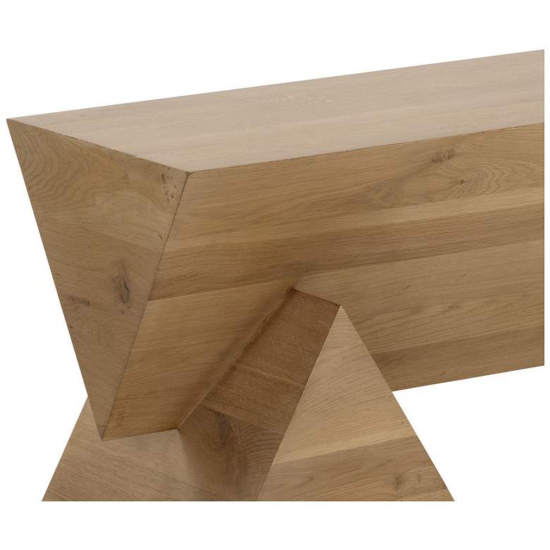 Image 6 Sunpan Gregor Bench Rustic Oak more views