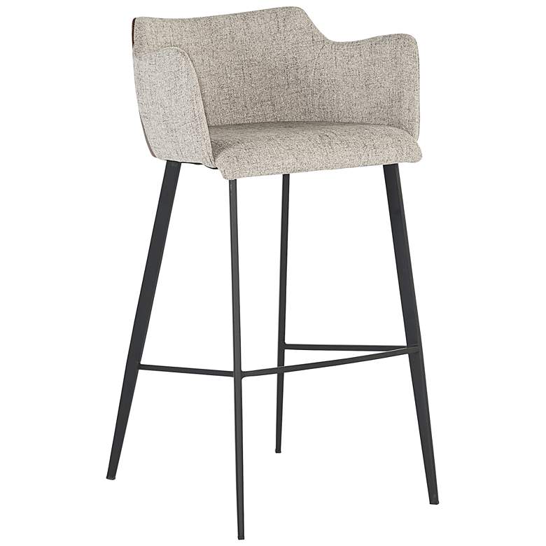 Image 1 Sunpan Griffin 22" Wide November Gray and Bravo Cognac Barstool