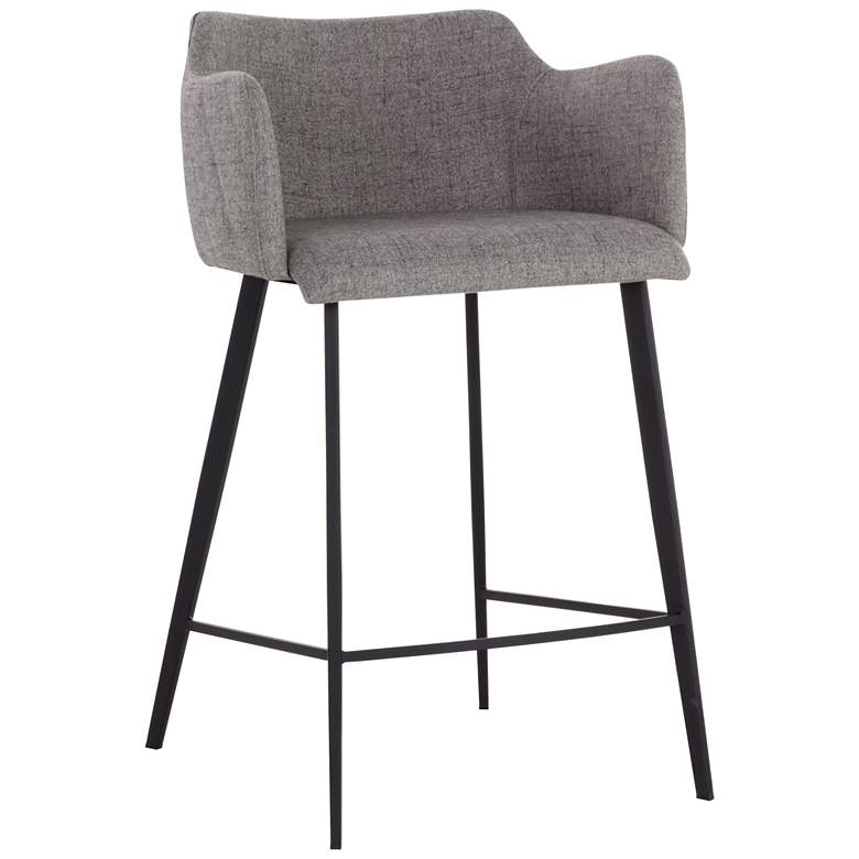 Image 1 Sunpan Griffin Counter Stool November Gray and Bravo Cognac