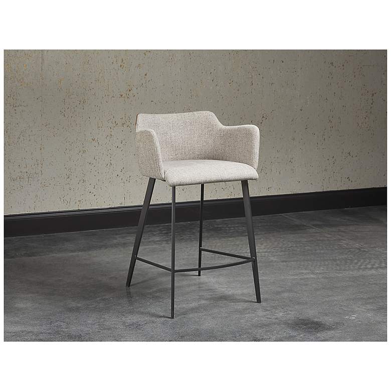 Image 5 Sunpan Griffin Counter Stool November Gray and Bravo Cognac more views