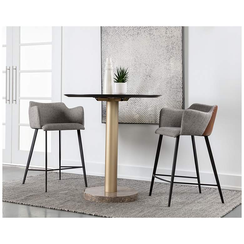 Image 6 Sunpan Griffin Counter Stool November Gray and Bravo Cognac more views