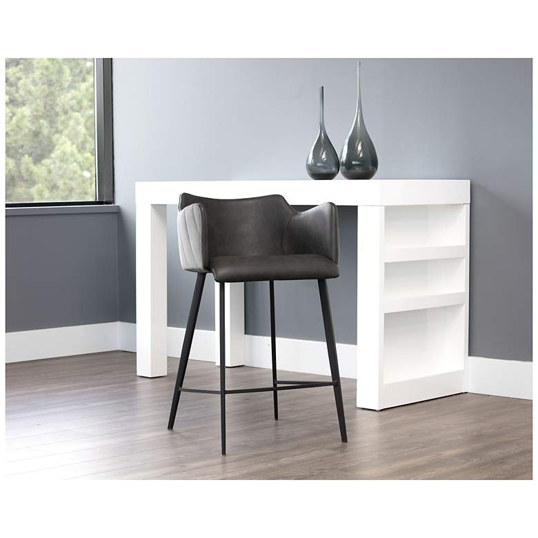 Image 5 Sunpan Griffin Counter Stool Town Gray and Roman Gray more views
