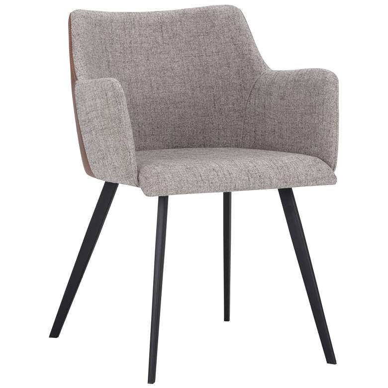 Image 1 Sunpan Griffin Dining Armchair November Gray and Bravo Cognac