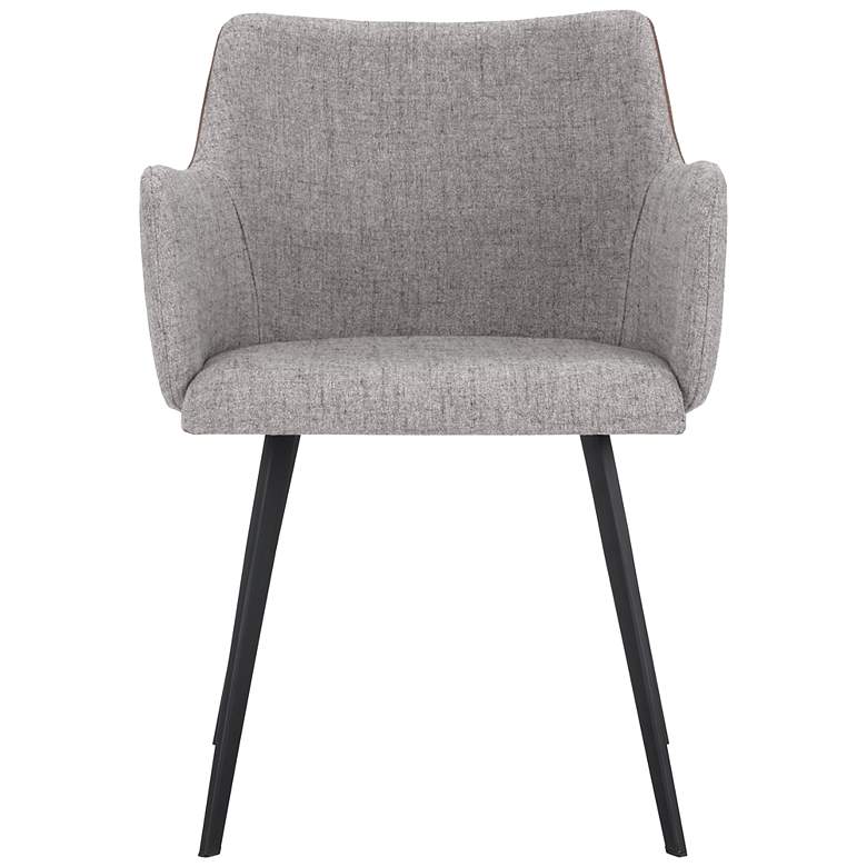 Image 3 Sunpan Griffin Dining Armchair November Gray and Bravo Cognac more views