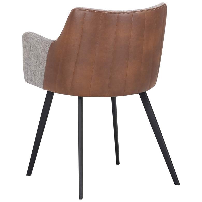 Image 5 Sunpan Griffin Dining Armchair November Gray and Bravo Cognac more views