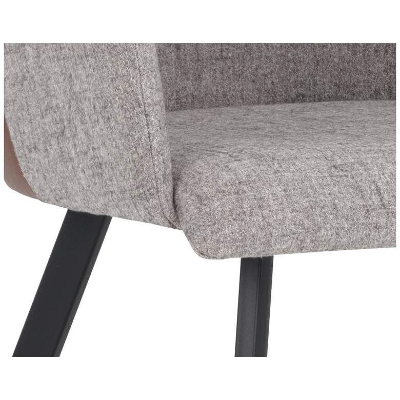 Image 6 Sunpan Griffin Dining Armchair November Gray and Bravo Cognac more views