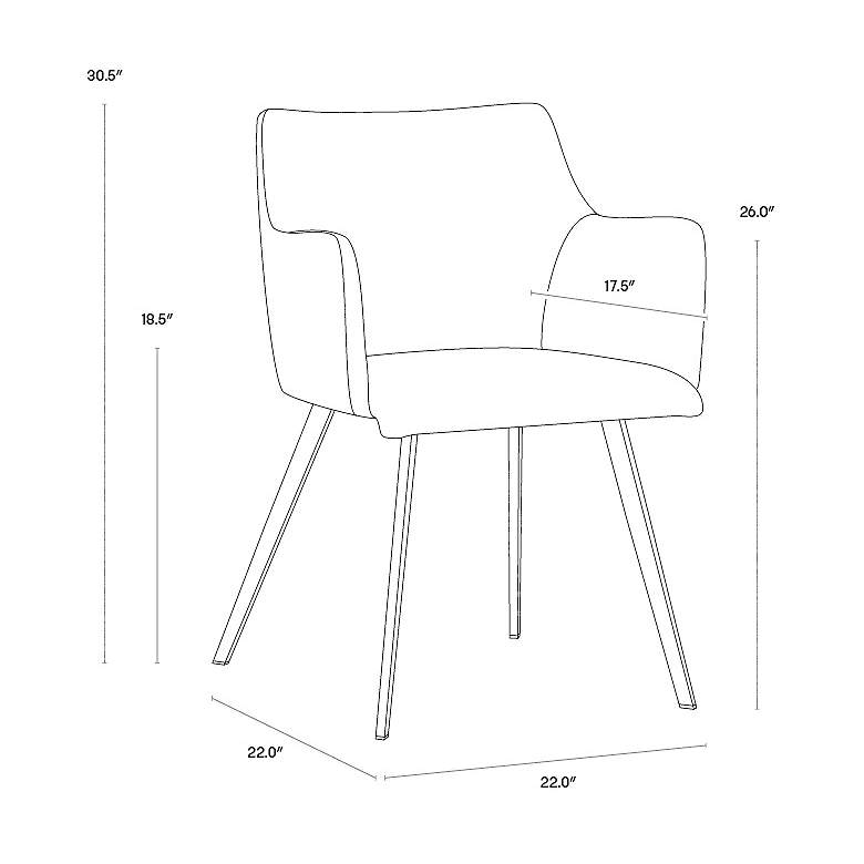 Image 5 Sunpan Griffin Dining Armchair Town Gray and Roman Gray more views