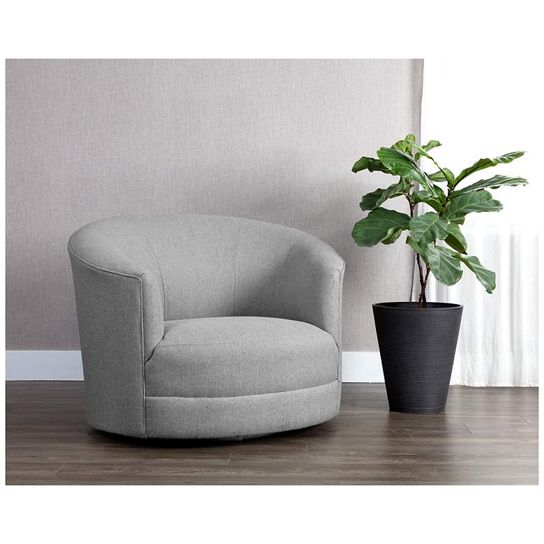 Image 1 Sunpan Grimaldi Swivel Armchair Liv Dove