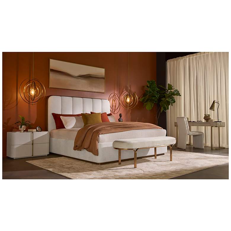 Image 5 Sunpan Gwen Bench Nono Cream more views
