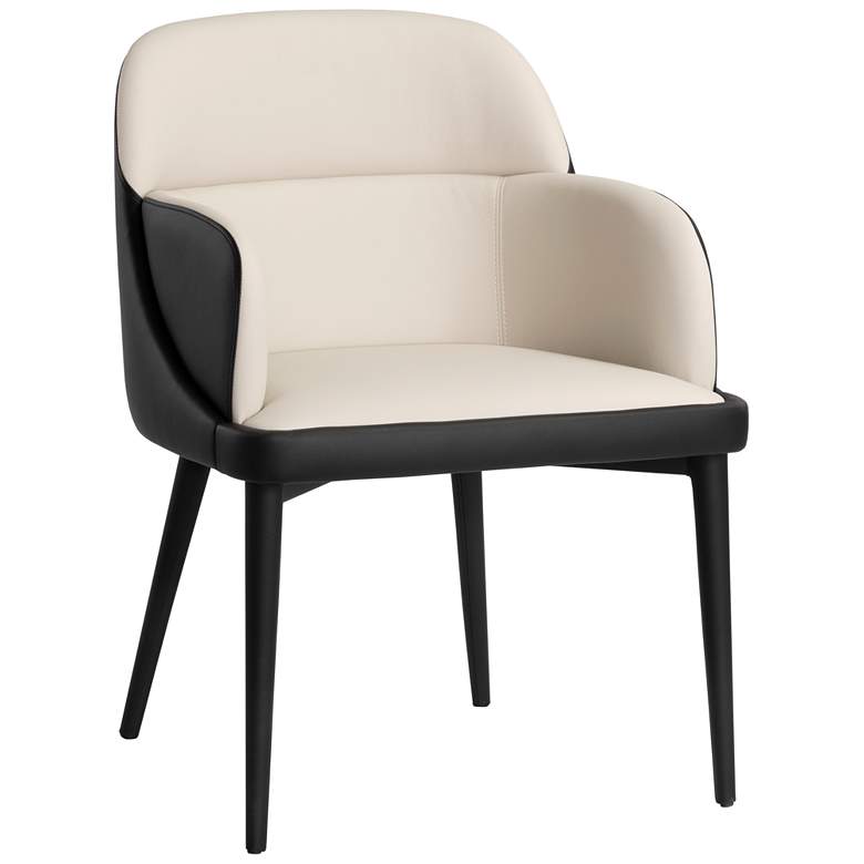 Image 1 Sunpan Hagan Dining Armchair Dillon Cream and Dillon Black