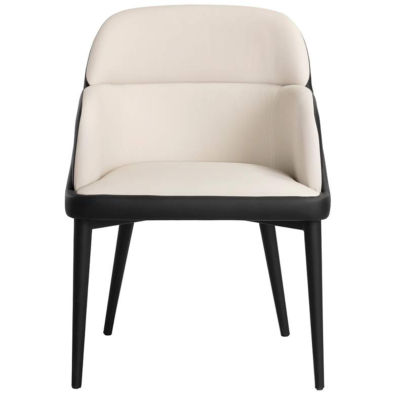 Image 2 Sunpan Hagan Dining Armchair Dillon Cream and Dillon Black more views