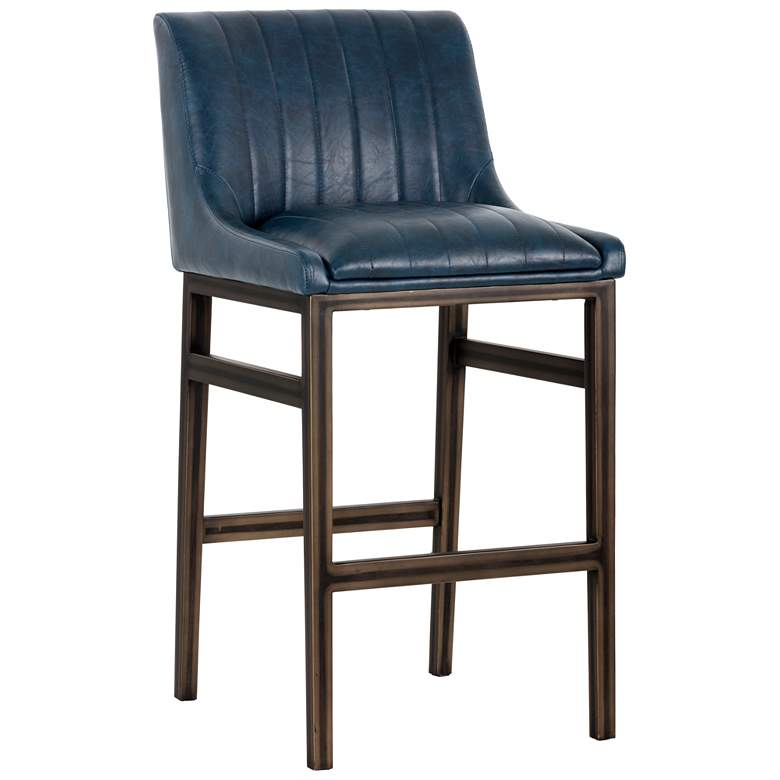 Image 1 Sunpan Halden Barstool Vintage Blue