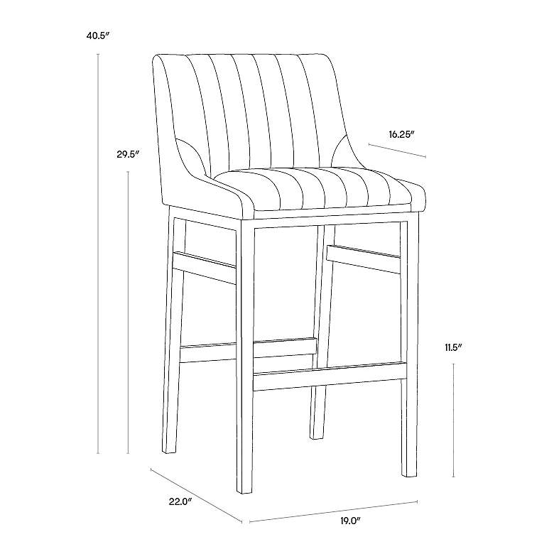 Image 5 Sunpan Halden Barstool Vintage Cognac more views
