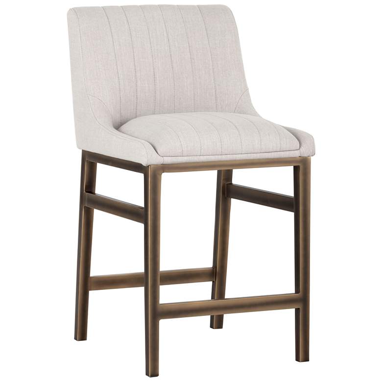 Image 1 Sunpan Halden Counter Stool Beige Linen
