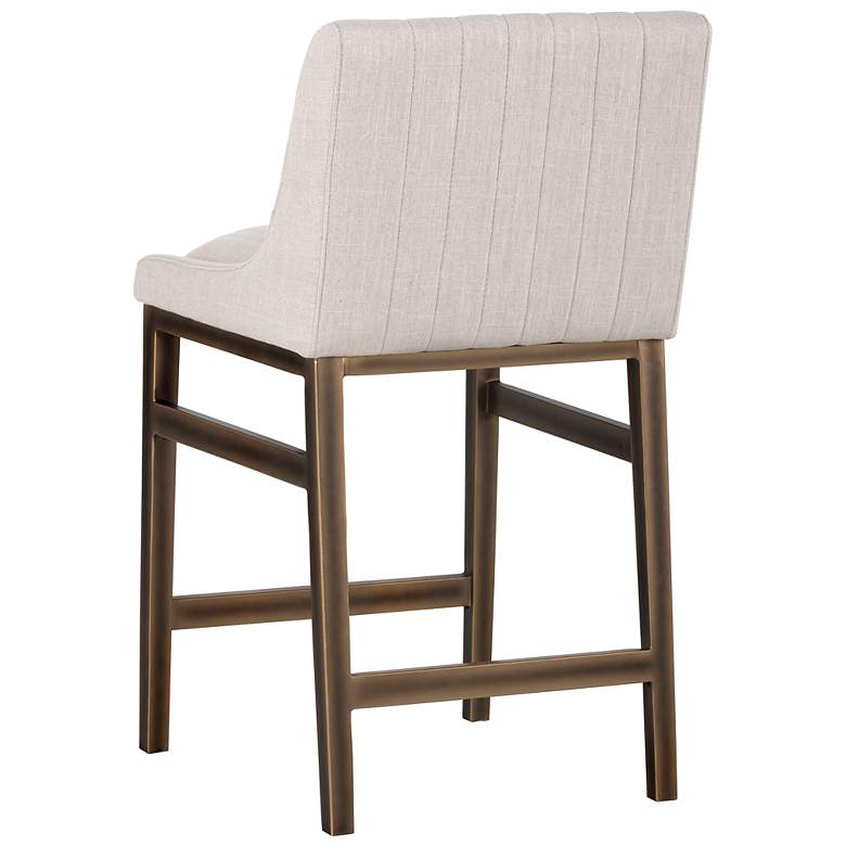 Image 3 Sunpan Halden Counter Stool Beige Linen more views