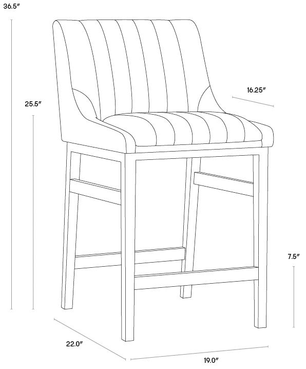 Image 3 Sunpan Halden Counter Stool Bravo Cream more views