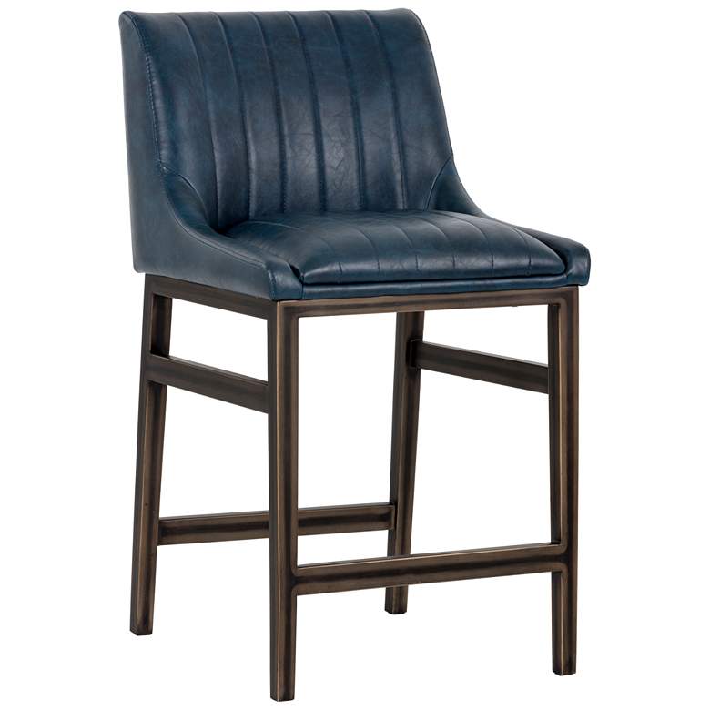 Image 1 Sunpan Halden Counter Stool Vintage Blue