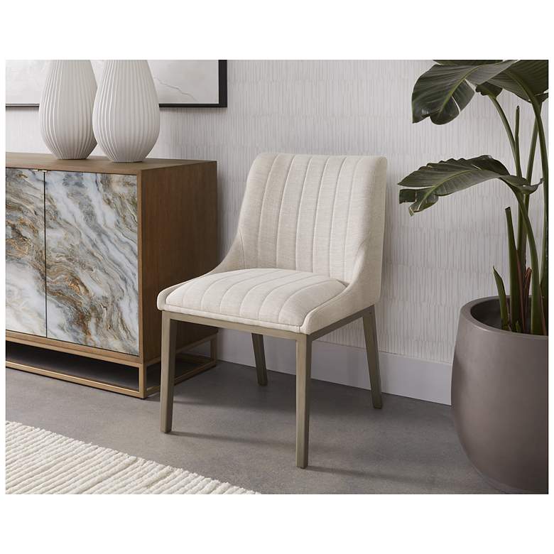 Image 5 Sunpan Halden Dining Chair Beige Linen Set of 2 more views