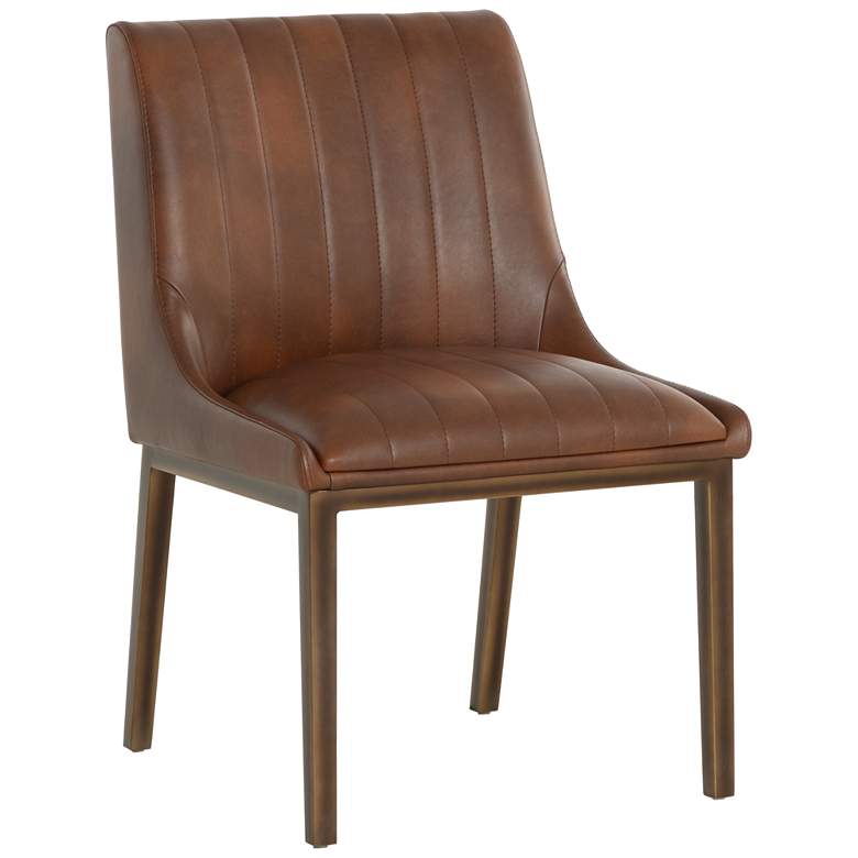 Image 1 Sunpan Halden Dining Chair Bravo Cognac Set of 2